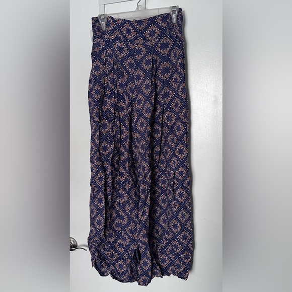 Anthropologie Maeve Navy and Beige Pallazzo Pants - Picture 3 of 8
